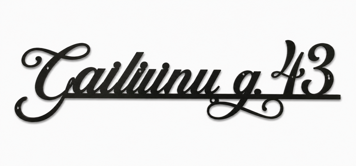 Adreso lentelė – modernus kursyvas