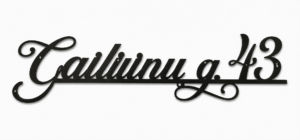 Adreso lentelė – modernus kursyvas