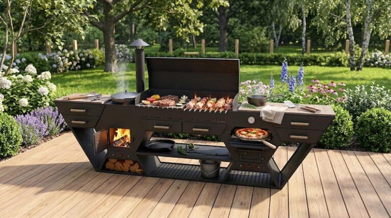 Lauko virtuvės grilis „MasterChef Pro“ su krosnele ir darbo zona