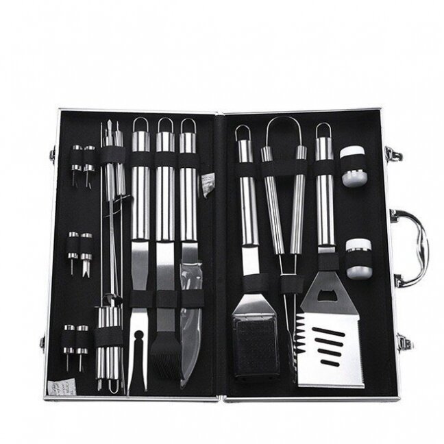 BBQ-GRILL komplektas 19vnt. įrankiu
